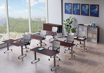 Мебель для персонала серия MOBILE SYSTEM (Мобильные складные столы металл)